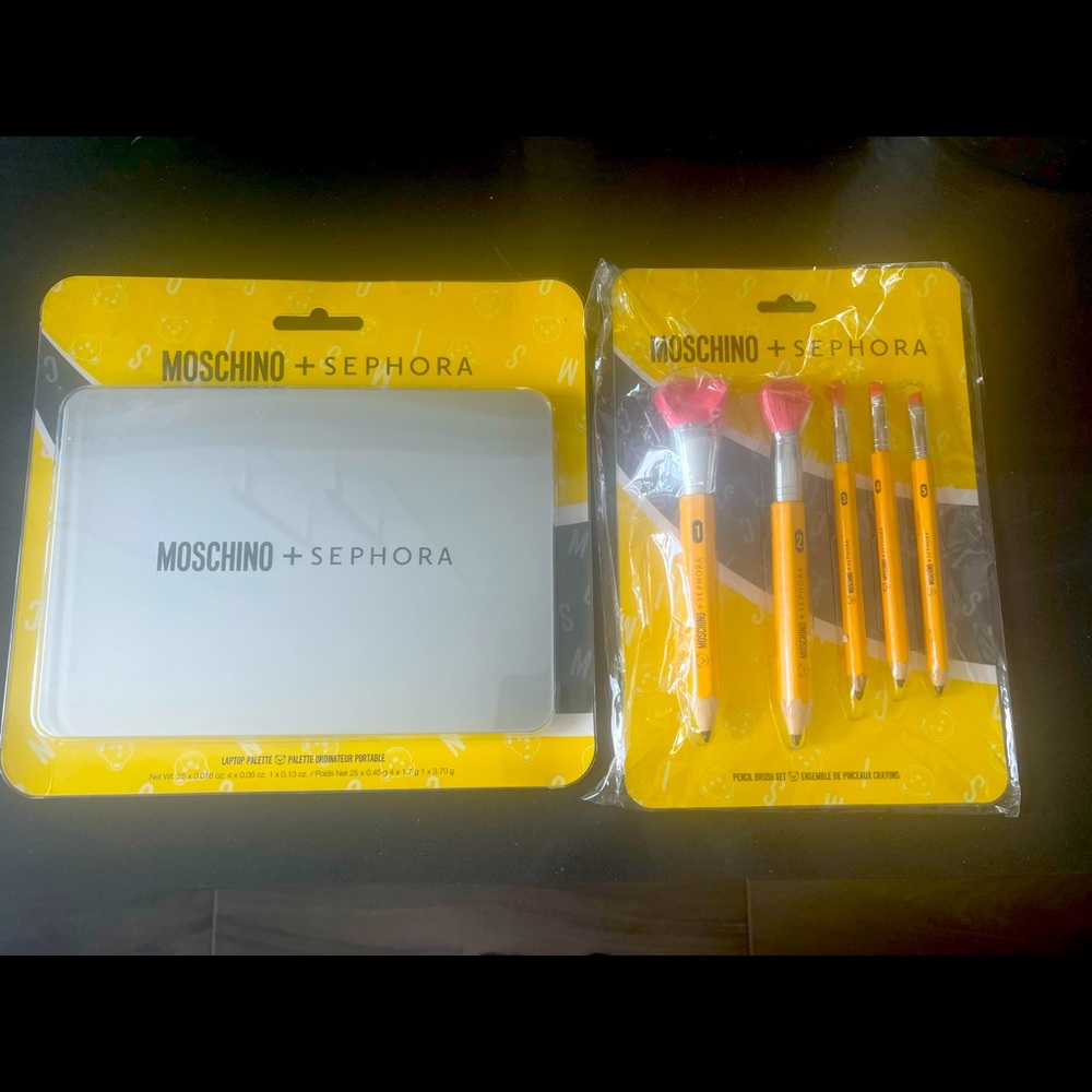 Moschino + Sephora collaboration palette & pencil brush set